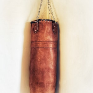 Brown Leather Punching Boxing Bag 