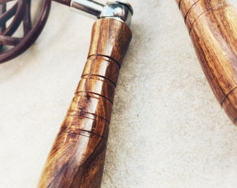 Retro Reborn Real wood and Leather Skipping Rope