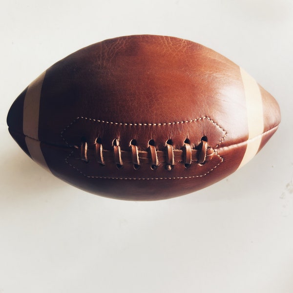 Retro Reborn Real Leather American Football Professional Adult Size with white stripe