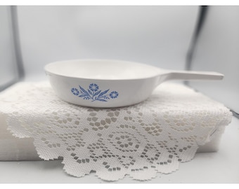 Sartén vintage Corning Ware azul aciano de 6,5 pulgadas P-83-B con mango pequeño