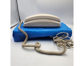Teléfono fijo GE 2-9210NIB Slimline con cable, color beige, estilo vintage, para pared o escritorio.