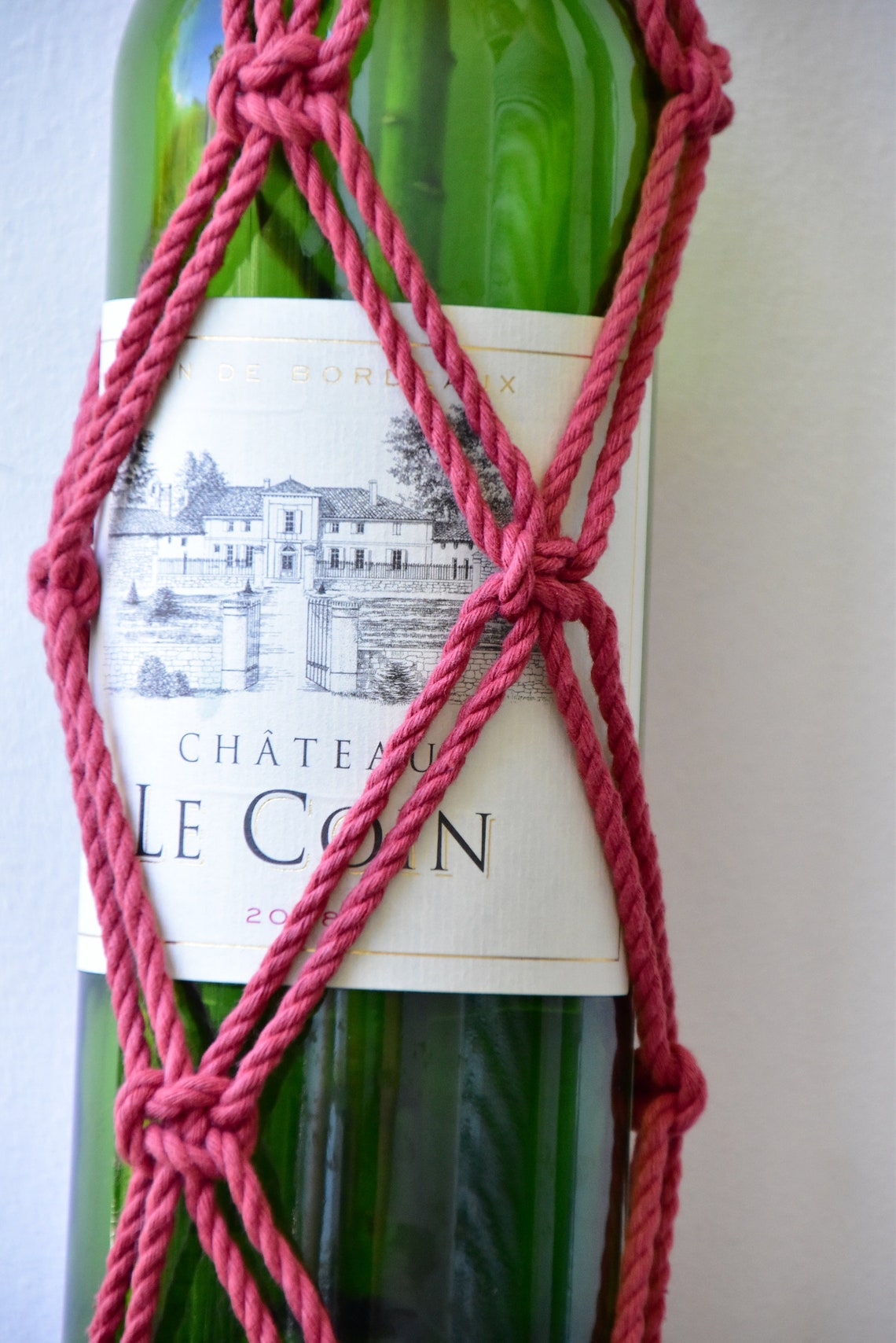 Macrame Wine Bottle Hanger Macrame Wine Bottle Holder Etsy