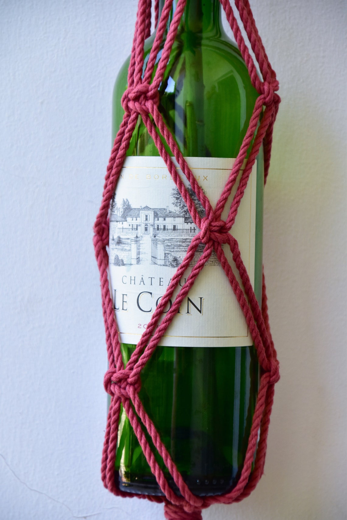 Macrame Wine Bottle Hanger Macrame Wine Bottle Holder Etsy