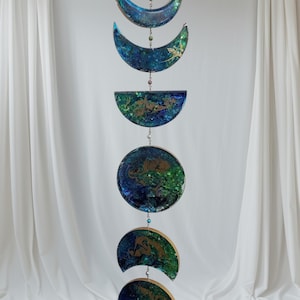 Handmade resin moonphase wall hanging