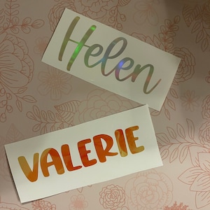 Name Decal/Personalized Decal/Customized Decal/ Custom Decal/ Custom Label/ Bridesmaid Decals/ Wedding Decal/ Car Decal/ Decal for Cup/Decal