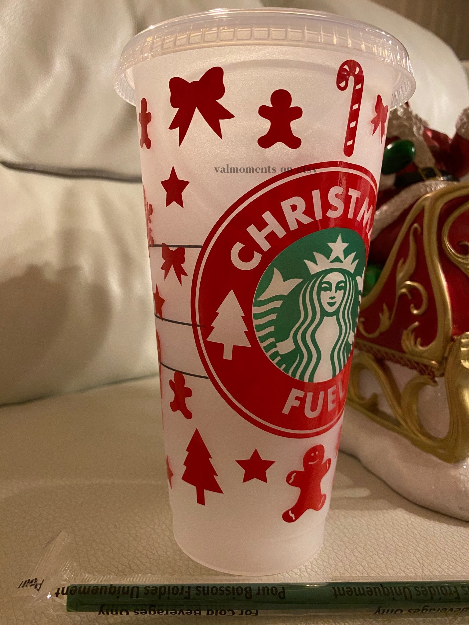 Christmas Reusable Starbucks Cold Cup/Christmas Cup/ Etsy