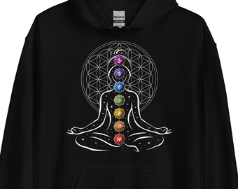 Yoga Meditation Hoodie: Zen Chakra Spiritual Sweatshirt