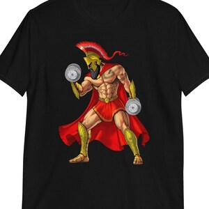 Spartan Warrior Bodybuilder Shirt, Bodybuilding Weightlifting Tee, Fitness Gym Workout Clothes, Bodybuilder Weights Lifting Clothing