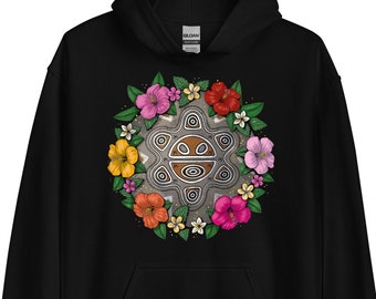 Puerto Rico Taino Sun Hoodie, Boricua Symbol Sweatshirt, Puerto Rican Apparel, Coqui Hoodie, Taino Clothing, Puerto Rico Clothes