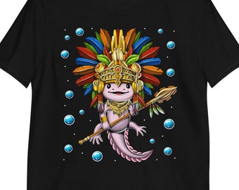 Axolotl Azteken Krieger T-Shirt: Maya Mexikanische Kleidung