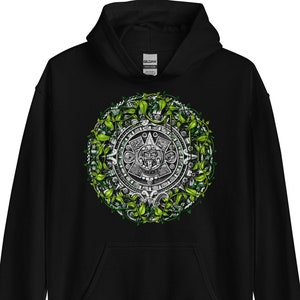 Aztec Calendar Hoodie, Mayan Symbol Hoodie, Ancient Aztec Hoodie, Aztec Clothes, Aztec Clothing, Aztec Apparel, Mexican Sweatshirt