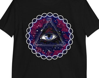 Psychedelic T-Shirt, All Seeing Eye Tee, Spiritual Apparel, Sacred Geometry Shirt, Psychedelic Clothes, Psychedelic Clothing