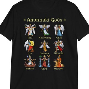 Sumerische Götter T-Shirt, Babylonische Mythologie Shirt, altes Mesopotamisch T-Shirt, sumerische Hemden, sumerische Kleidung