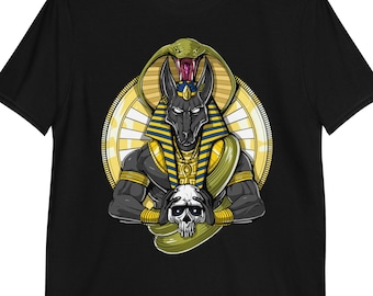 Shirt Anubis god Egyptische mythologie, T-shirt Egyptische mythologie, shirt oude Egypte, Egyptische kleding, kleding Anubis, Egyptische kleding