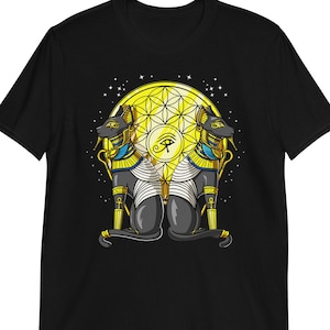 Egyptian Mythology Cat T-Shirt, Egyptian Cat Goddess Bastet Tee, Ancient Egypt Clothes, Eye Of Horus Shirt, Egyptian Clothing