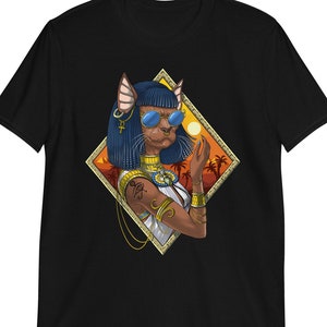 Bastet Egyptian Goddess T-Shirt, Egyptian Cat Deity Tee, Sekhmet Shirt, Ancient Egypt Mythology Shirt, Egypt Clothes, Egyptian Gods Clothing