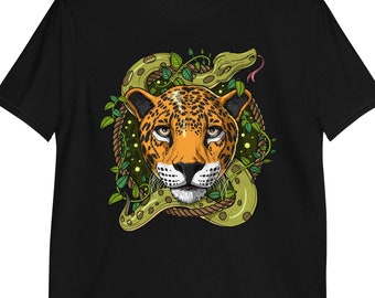 Chemise Jaguar psychédélique, t-shirt jungle pour homme, vêtements unisexes Jaguar, vêtements Jaguar pour homme, vêtements Jaguar unisexe, tenue Jaguar