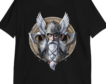 Norse Viking Warrior T-Shirt, Nordic Mythology God Tee, Scandinavian Shirt, Pagan Clothing, Viking Outfit, Viking Clothes, Norse Clothing