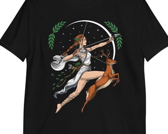 Artemis griechische Göttin Shirt, antikes Griechenland T-Shirt, griechische Mythologie Shirt, griechische Göttin Kleidung, griechische Mythologie Kleidung, Mythologie Kleid
