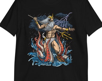 Greek God Poseidon Shirt, Ancient Greek Mythology Tee, Poseidon Trident Shirt, Greek Mythology Clothing, Greek Mythology Clothes
