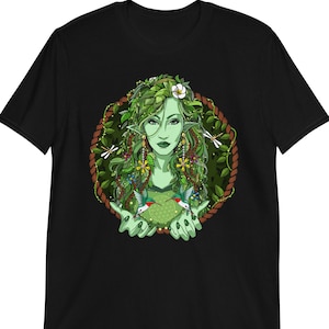 Mother Nature T-Shirt, Nature Spirit Shirt, Forest Shirt, Gaia T-Shirt, Nature Goddess Tee, Floral Clothes, Nature Clothing, Nature Apparel