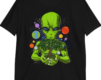 Space Alien T-Shirt, Extraterrestrial Tees, Mens Alien Shirt, Unisex Alien T-Shirt, Alien Clothing, Alien Clothes, Alien Apparel