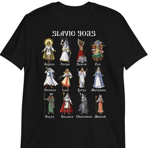Slavic Mythology Gods Shirt, Pagan Deity Tee, Paganism Clothing, Ancient Slavic Folklore Clothes, Mythical Gods Outfit, Slavic Gods Apparel