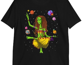 Alien Yoga T-Shirt, Hippie Shirt, Zen Meditation Shirt, Spiritual Tee, Yoga Clothing, Yoga Clothes, Hippie Outfit, Hippie Apparel