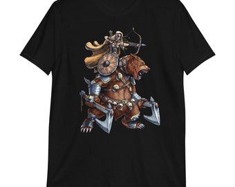 Norse Viking Bear Warrior T-Shirt, Nordic Mythology Tee