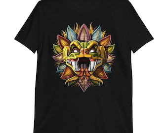 Camiseta del dios azteca Quetzalcóatl, camiseta de la serpiente de la mitología azteca