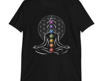 Yoga Chakra Symbols T-Shirt, Zen Meditation Spiritual Tee