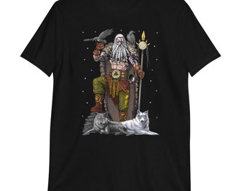 God Odin Norse Mythology T-Shirt, Viking Warrior Tee