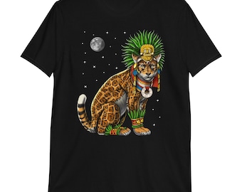 Aztec Jaguar Warrior T-Shirt, Ancient Aztec Civilization Tee