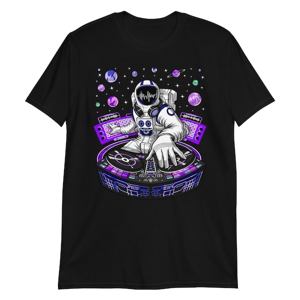 Astronaut Techno DJ T-Shirt - Psychedelic EDM Music Shirt