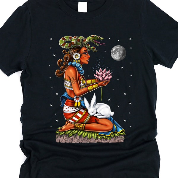 Mayan Goddess Ixchel T-Shirt - Aztec Mythology Shirt - Mayan Gods Tee - Ancient Mayan Tee - Mayan Clothing - Aztec Clothes - Aztec Apparel