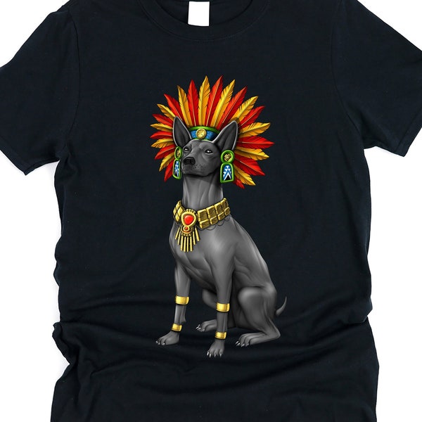 Aztec Xolo Dog T-Shirt - Xoloitzcuintli Tee - Xoloitzcuintle Dog Shirt - Mexican Dog Shirt - Xolo Dog Clothes - Xolo Dog Clothing