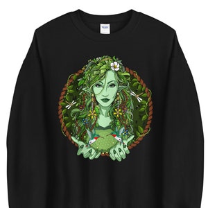 Mother Nature Sweatshirt, Nature Spirit Sweatshirt, Forest Sweatshirt, Gaia Nature Goddess Sweatshirt, Floral Clothes, Nature Clothing