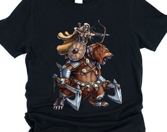 Norse Viking Warrior Shirt - Nordic Mythology Shirt - Bear Archer Tee - Scandinavian Pagan Clothing - Viking Clothes - Viking Clothing