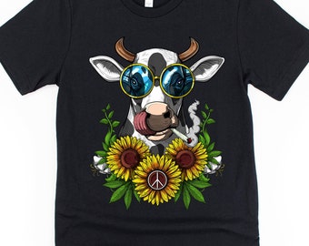 Psychedelic Sunflower Life Flower Forest Nature Fantasy T-Shirt Unisex Tee  Gift