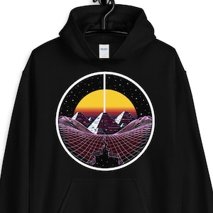 Sweatshirt Retrowave Night Drive – Style Années 80 Synthwave – Coucher De Soleil Et Voiture Sport – 241 G - 8