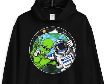 Sweat à capuche pour homme extraterrestre de l'espace - Sweat à capuche d'astronaute - Sweat d'aliens - Vêtements d'aliens - Sweat à capuche d'extraterrestres - Vêtements d'aliens - Vêtements d'aliens