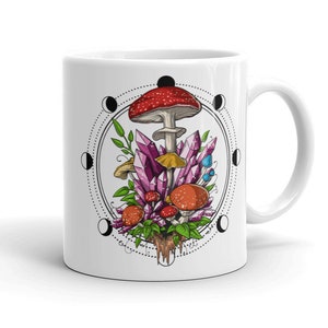 Forest Mushrooms Mug, Nature Mugs, Botany Mug, Forest Cups, Nature Botanical Mug, Mushrooms Cup, Fungi Mugs, Mushroom Lover Gifts