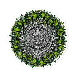Aztec Calendar Sticker, Mayan Symbol Sticker, Aztec Decals, Mexican Sticker, Aztec Civilization Gifts, Aztec Gift