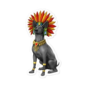 Aztec Xolo Dog Sticker - Xoloitzcuintli Decal - Xoloitzcuintle Dog Stickers - Mexican Dog Decal - Xolo Dog Gifts - Xolo Dog Lover Gift