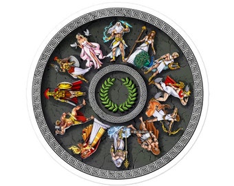 Greek Mythology Gods Sticker: Ancient Greece Cut Vinyl Decal