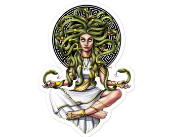 Medusa Sticker, Greek Mythology Sticker, Greek Goddess Sticker, Medusa Decal, Medusa Snakes Sticker, Ancient Greece Sticker, Medusa Gift