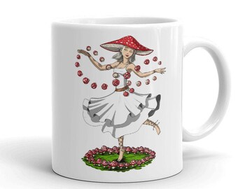 Hippie Mushroom Coffee Mug, Hippie Cup, Forest Mug, Mushrooms Mugs, Hippie Coffee Cup, Hippie Gifts