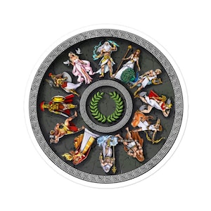 Greek Mythology Gods Sticker: Ancient Greece Cut Vinyl Decal