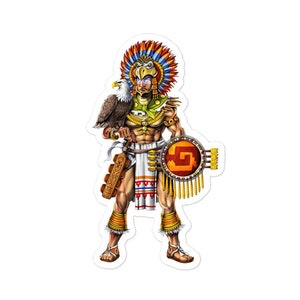 Aztec Eagle Warrior Stickers, Aztec Decals, Native Mexican Stickers, Ancient Mayan Sticker, Aztec Civilization Sticker, Aztec Gifts