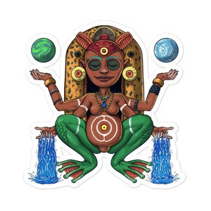 Sticker Porto Rico, Stickers Boricua, Sticker Déesse Atabey Taino, Sticker symbole Taino, Sticker Portoricain, Cadeau Porto Rico, Cadeaux Taino